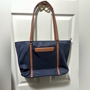 Calvin Klein Nylon Navy Business Tote Bag, Zipper